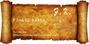 Finály Kitti névjegykártya
